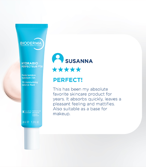 Hydrabio Perfecteur SPF30 3-in-1 Hydrating Sunscreen with Glow – 72H Moisturizing Radiance Fluid