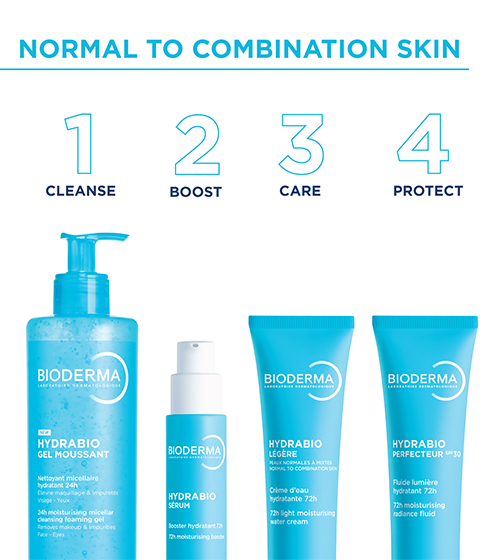 Hydrabio Perfecteur SPF30 3-in-1 Hydrating Sunscreen with Glow – 72H Moisturizing Radiance Fluid