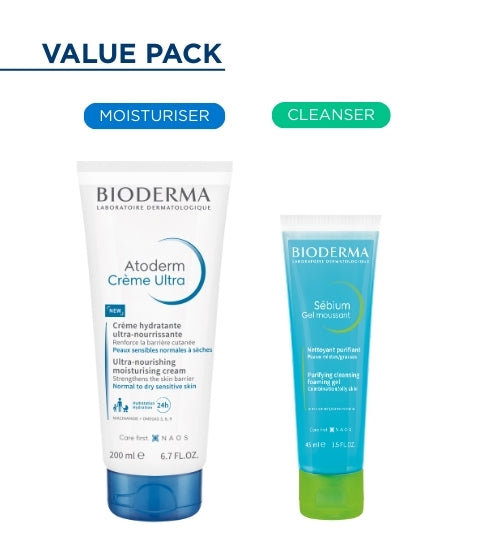 Value Combo - Atoderm Crème 200ml & Sebium Gel Moussant 100ml