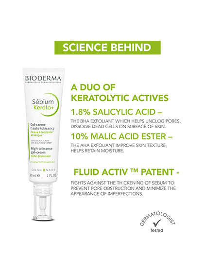 Sebium Kerato+ Anti-Blemish Gel Cream - Spot Corrector - Eliminates Pimples & Blackheads