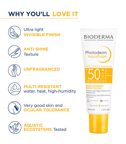 Photoderm Aquafluide Neutre Sunscreen - SPF 50+ Non-tinted Sunscreen For Sensitive Skin