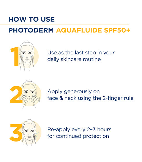 Photoderm Aquafluide Neutre Sunscreen - SPF 50+ Non-tinted Sunscreen For Sensitive Skin