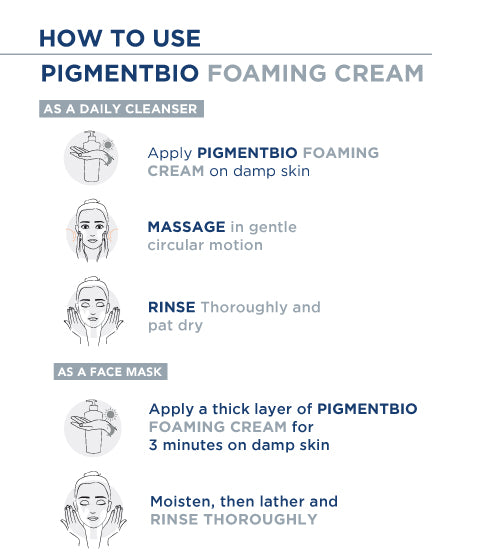 Pigmentbio Foaming Cream - Brightening Exfoliating Cleanser For Dark Spots