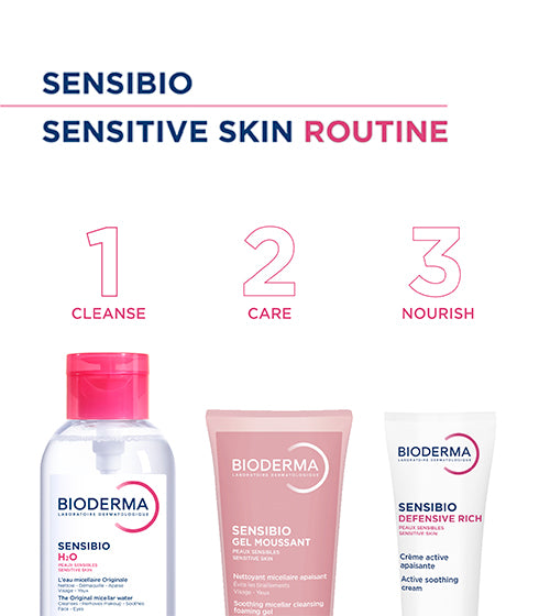 Sensibio H2O Dermatological Micellar Water - Gently Removes Makeup Prevents Clogged Pores Pump Bottle